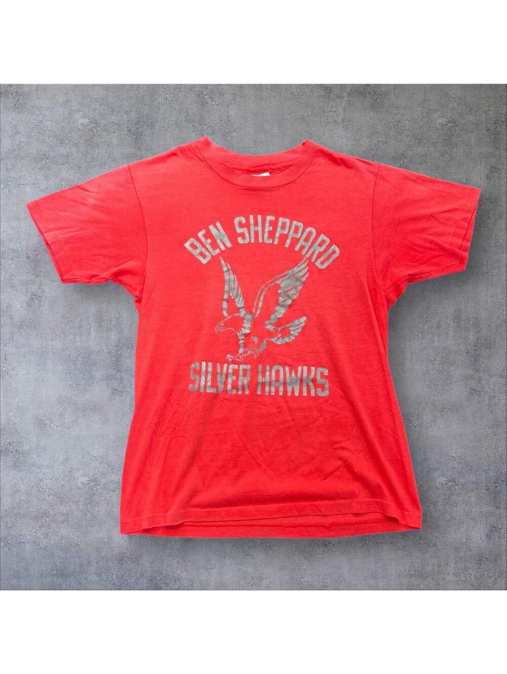 Vintage 80s Ben Sheppard Silverhawks Magnet Elementary School Red Tee Sz M